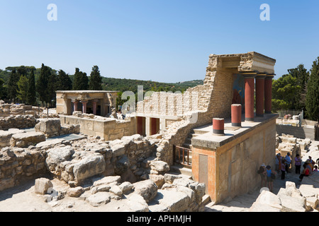 Minoischen Palast von Knossos, Heraklion, Kreta, Griechenland Stockfoto