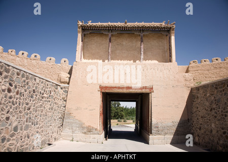 Seidenstraße China Gansu Provence Seidenstraße Jiayuguan 14. C Ming Fort Schutzraum Stockfoto