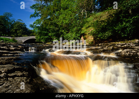 Stainforth Kraft und Fluss Ribble nahe Settle, Yorkshire Dales National Park, West Yorkshire Stockfoto