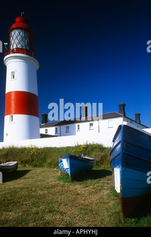 Ein am frühen Morgen Schuss von Souter Lighthouse, Whitburn, Tyne and Wear Stockfoto