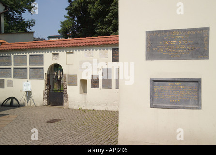 Eintritt in die Remuh Friedhof Remuh-Synagoge Kazimierz Krakau Polen Stockfoto