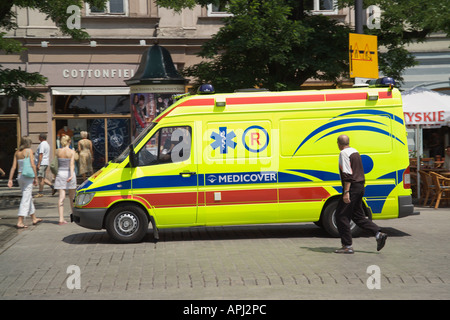 Krankenwagen Krakau Polen Stockfoto