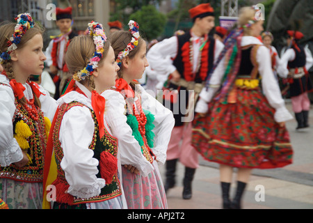 Gruppe von Kindern in Krakau National Kostüm Krakau Polen Stockfoto