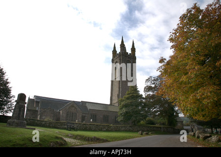 St Pancras Kirche, Widecombe in das Moor, Devon Stockfoto