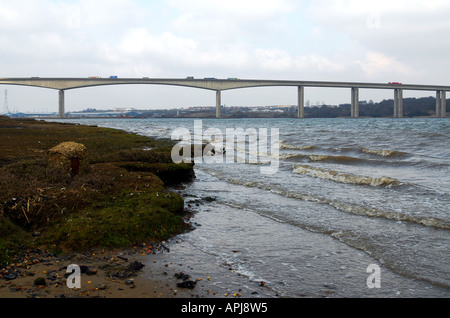Die Orwell Brücke River Orwell in Suffolk Stockfoto