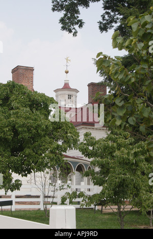 Dächer in Mount Vernon, der Heimat von Präsident George Washington Stockfoto