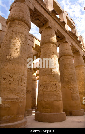 Der Tempel von Karnak in Luxor Ägypten Stockfoto