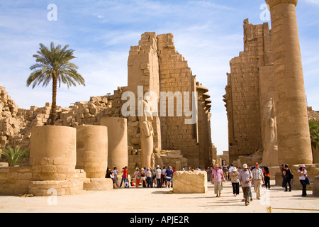 Der Tempel von Karnak in Luxor Ägypten Stockfoto