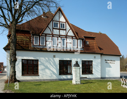 Wesselburen, Friedrich-Hebbel-Haus, "Deutscher Dramatiker Und Lyriker. Stockfoto