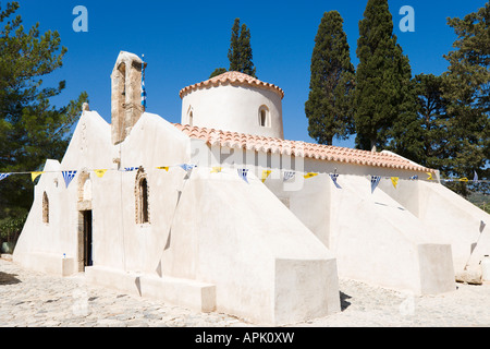 Byzantinische Kirche von Panayia Kira, Kritsa, in der Nähe von Agios Nikolaos, Nordostküste, Kreta, Griechenland Stockfoto