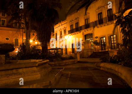 Zacatecas ist eine Stadt in Mexiko, der Hauptstadt des Bundesstaat Zacatecas mit kolonialen Baustil, Nachtaufnahmen Stockfoto