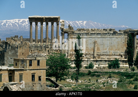Der römischen Tempelanlage in Baalbek, Libanon. Stockfoto