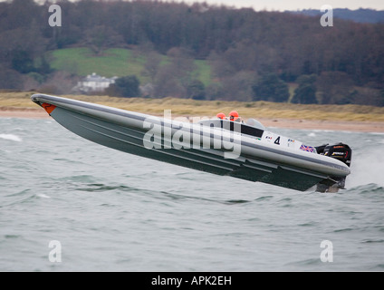 Power Boat Racing Buzzi Bullet P1 Klasse bei Club Racing bei Exmouth England Stockfoto