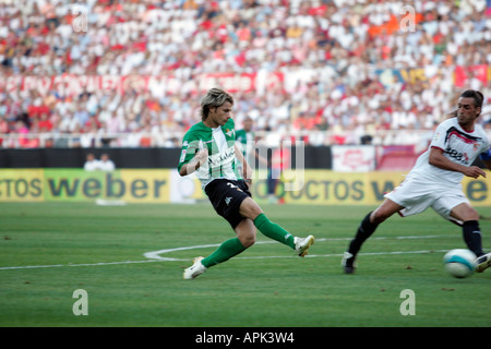 Rafael Sobis, brasilianische Spieler von Real Betis, etwa um ein Tor zu erzielen Stockfoto