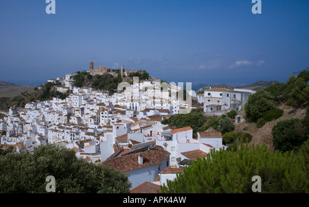 Casares eine hübsche weiße Stadt Pueblos Blanco in Andalusien Spanien Stockfoto