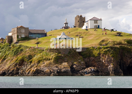 Tenby offshore vom Boot aus gesehen Stockfoto