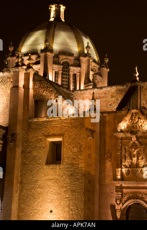 Zacatecas ist eine Stadt in Mexiko, der Hauptstadt des Bundesstaat Zacatecas mit kolonialen Baustil, Nachtaufnahmen Stockfoto