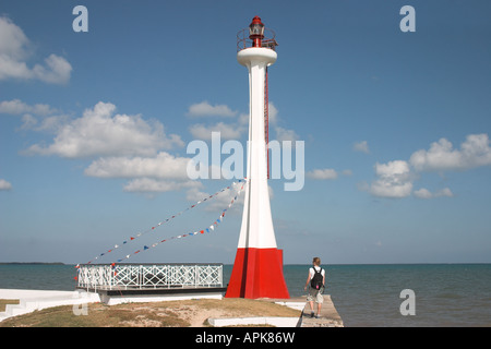 Der Baron Bliss Lighthouse-Denkmal in Belize City Stockfoto