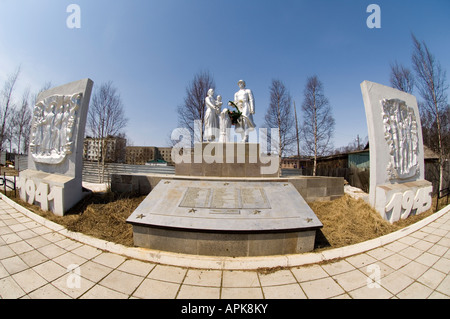 Großen Vaterländischen Krieges 19411945 Denkmal am Nogligi auf Sachalin Stockfoto