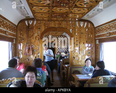 Trans Siberian express Waggon, der Mongolei, Asien Stockfoto