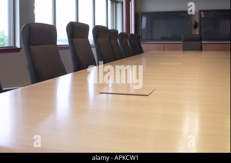 Konferenztisch In Executive Board Room, New York USA Stockfoto