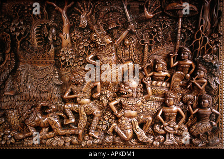 Indonesische Handwerk balinesischen Panel ausführlich Kepelan Holz