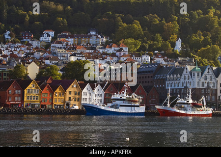 Die berühmte Welt Herritage Seite Bryggen in Bergen, Norwegen, Bergen Stockfoto