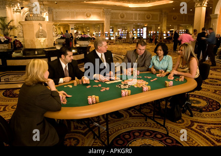 Las Vegas Nevada Caesars Palace und Casino Gaming-Glücksspiel poker Stockfoto