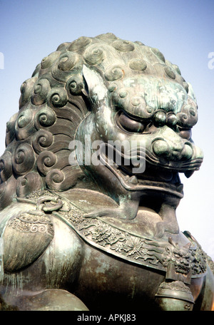 Löwenstatue im Palastmuseum In Peking, China Stockfoto