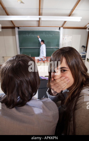 Schüler und Lehrer im Klassenzimmer Stockfoto