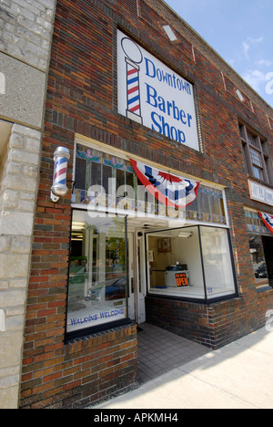 Alte Zeit Barber Shop befindet sich in Sidney Ohio OH Stockfoto