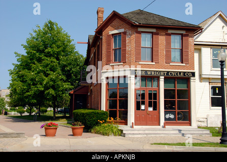 Das Originalgebäude der Wright Brüder Cycle Company befindet sich in der Stadt Dayton Ohio OH Stockfoto