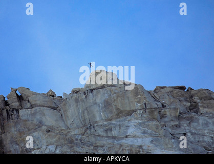 BASE JUMPING AKTION Stockfoto