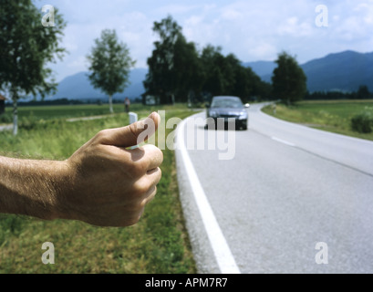 Mann-Trampen Stockfoto