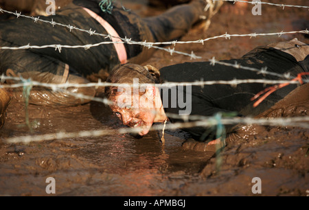 Wettbewerber in der große Kerl Herausforderung in Wolverhampton UK Stockfoto