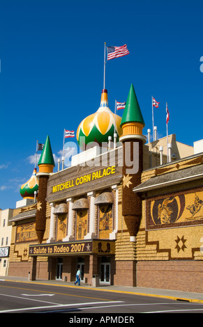 Berühmte alte Mais-Palast aus Mais pro Jahr in Mitchell South Dakota Stockfoto