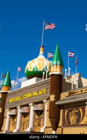 Berühmte alte Mais-Palast aus Mais pro Jahr in Mitchell South Dakota Stockfoto