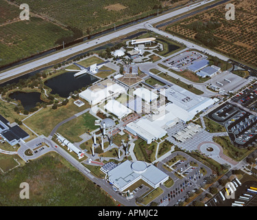 Antenne über dem Kennedy Space Center Visitor Centre Cape Canaveral Florida Stockfoto