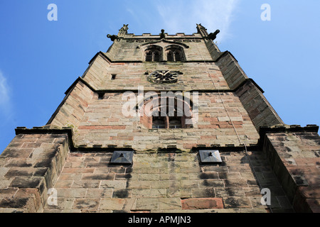 St. Chads Kirche Turm in Wybunbury, Cheshire Stockfoto