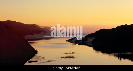 Panorama der Küste Fluss genommen an der ersten Ampel. Stockfoto