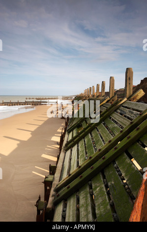 Happisburgh Beach, Norfolk, Großbritannien Stockfoto