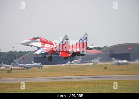 MIG-29 OVT Landung in Farnborough 2006 Stockfoto