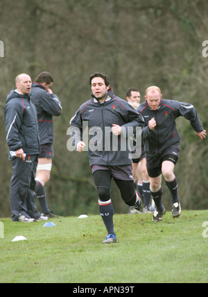 Walisischen Rugby Union Training Boden Hensol Vale von Glamorgan South Wales GB UK 2008 Stockfoto