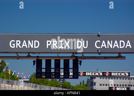 Circuit Gilles Villeneuve, Île Notre-Dame, Parc des Iles, Montreal, Quebec, Kanada Stockfoto