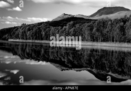 REFLEXION DER BEN LOMOND IN HERBST LOCH LOMOND Stockfoto