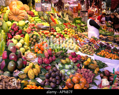La Boqueria-Markt Barcelona Spanien Stockfoto