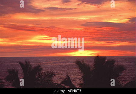 SRI LANKA. Ein spektakulärer Sonnenuntergang Himmel über Negombo Beach. Stockfoto