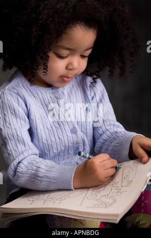 drei bis fünf Jahre alten afrikanischen amerikanischen Mädchen Porträt Stockfoto