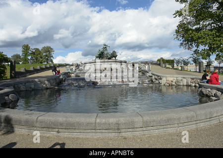 Die berühmten Gefion-Brunnen in der Nähe von Kastellet in Kopenhagen Stockfoto