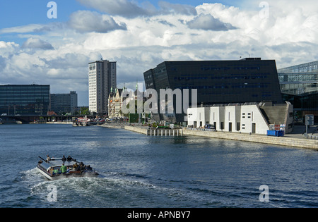 In der Black Diamond spektakulär befindet sich an der Uferpromenade in Kopenhagen bezeichnet ist der königlichen Bibliothek untergebracht. Stockfoto